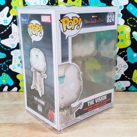 Funko PoP Marvel Wanda Vision The Vision #824 2021 Vinyl Figure + Protector New - Picture 2 of 8